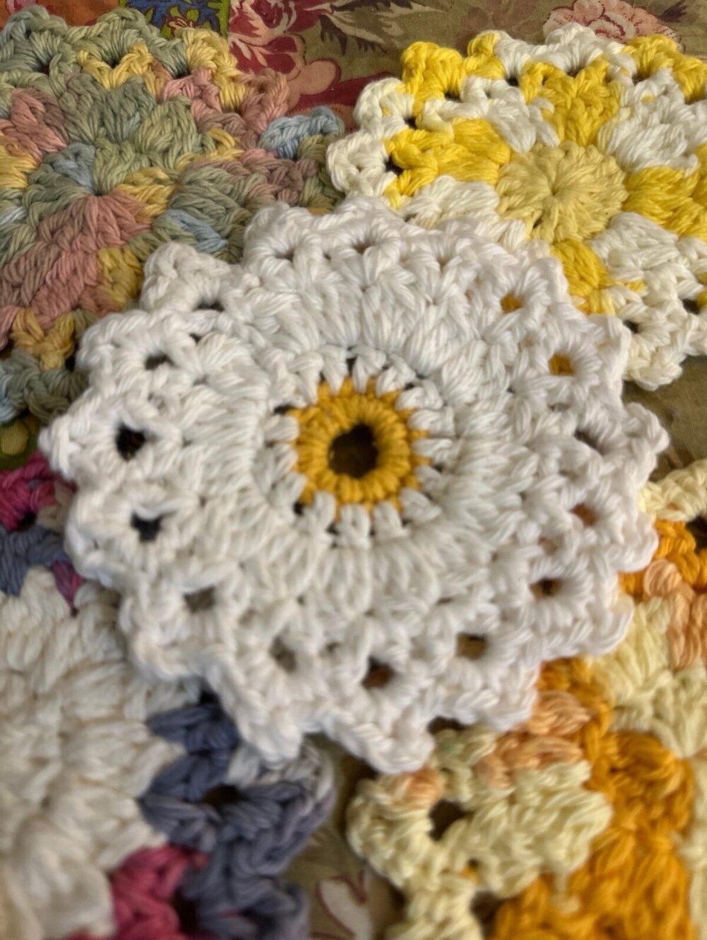 Handmade Spring Crochet Coasters Decor - Picture 4 of 6